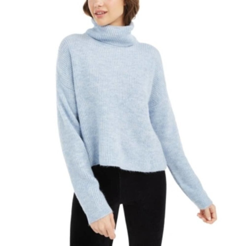 Sun & Moon Crop Boxy Turtleneck Sweater